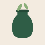 Forest green ceramic vase