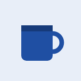 Blue enamel mug