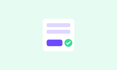 Form with a check mark icon